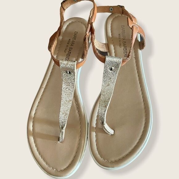 Size 8.5 Barbara Barbieri Leather Sandals - Picture 3 of 7